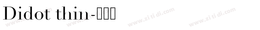 Didot thin字体转换